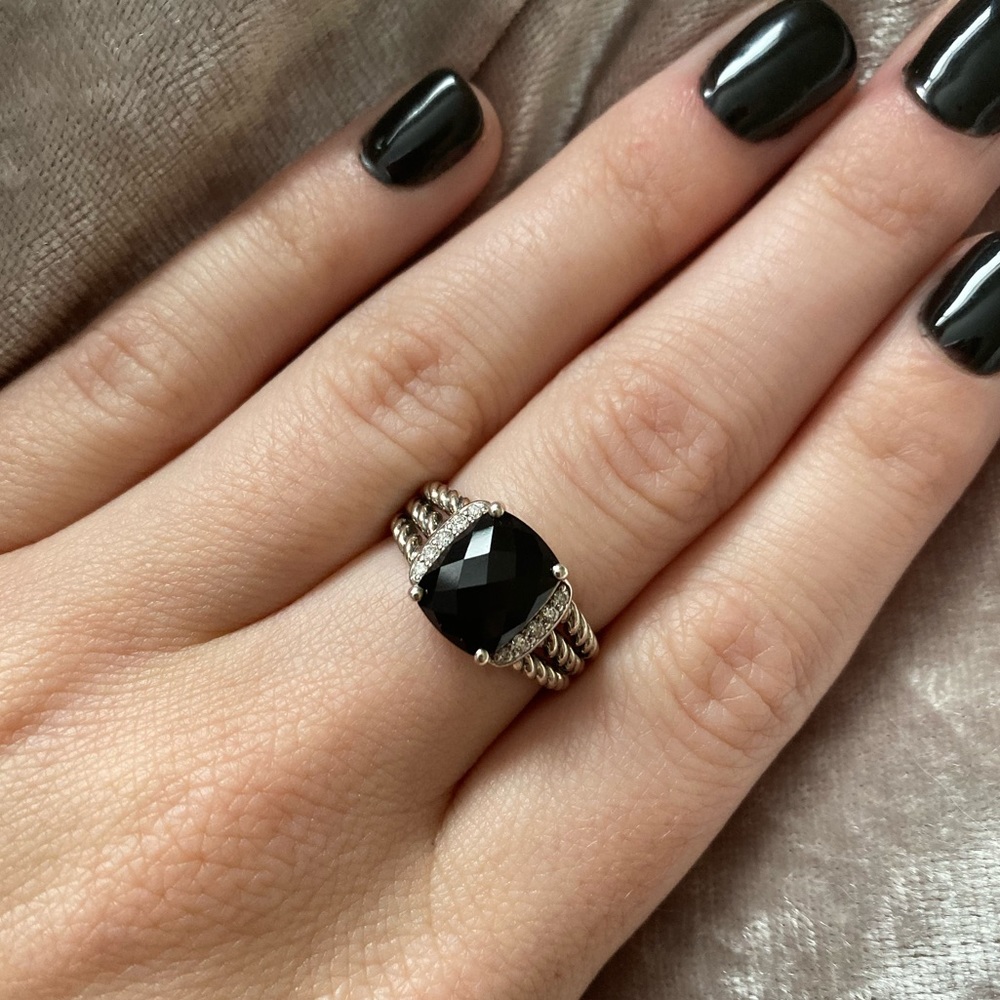 DAVID YURMAN Diamond/Onyx Wheaton Ring